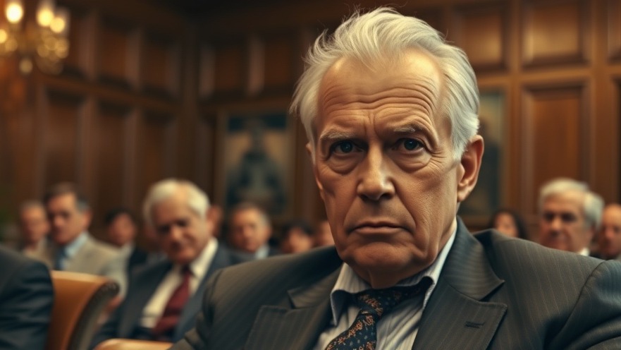 Elderly man in a formal meeting setting emphasizes health trends and wellness.