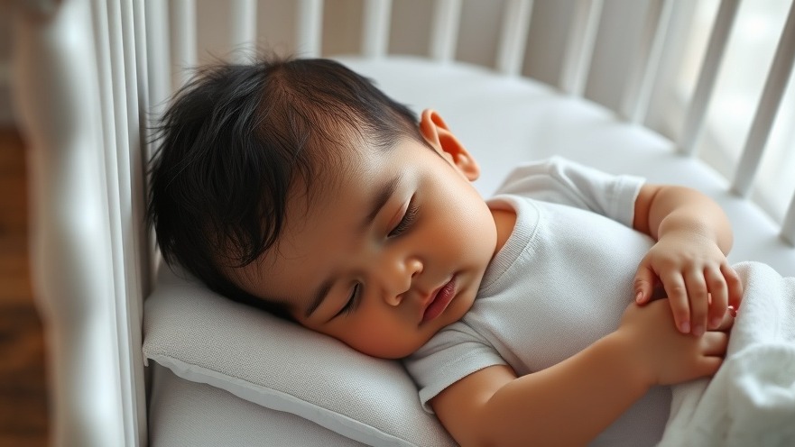 Serene hispanic baby peacefully sleeping in crib, showcasing effective baby sleep solutions.