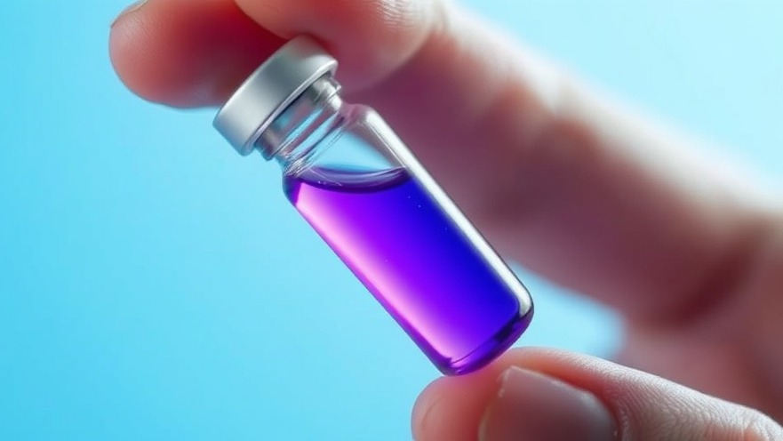 Glass vial with purple liquid highlighting scent and mood enhancement for men's emotional well-being.