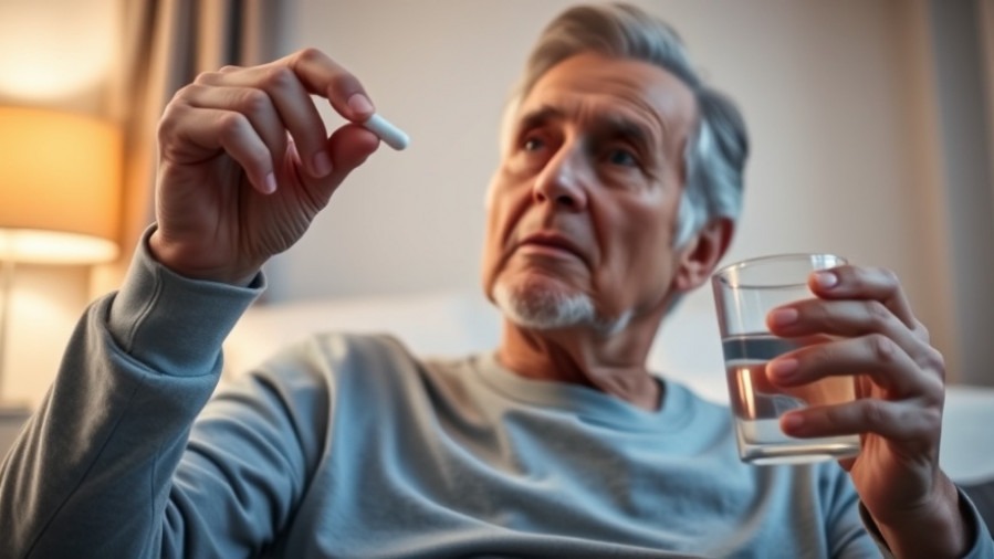 Patient managing chronic pain treatment at home with medication.