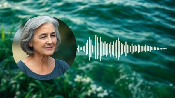 Meditation for accepting change featuring ocean and woman.