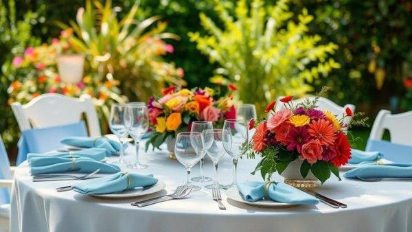 Stunning Mother's Day brunch at home setup with elegant table settings.