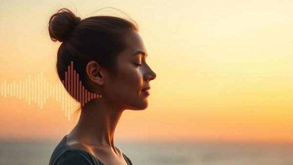 12-minute meditation banner with soothing design and audio waves.