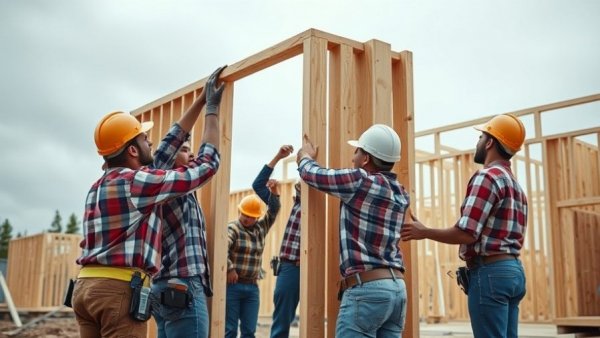 Construction workers at a site, January job report relevance.