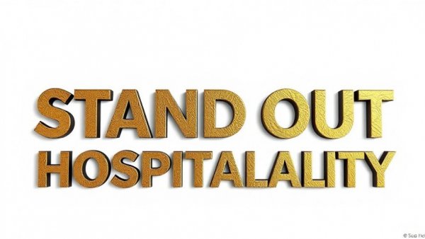 Bold gold and black typography showcasing Five Pillars of Stand Out Hospitality.