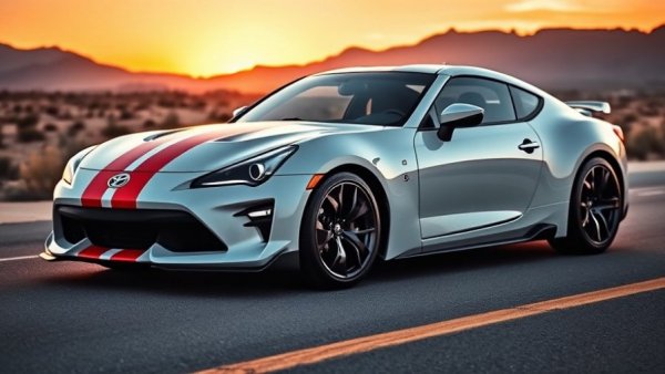 White sports car at sunset on desert road, EPA revokes greenhouse gas emission standards.