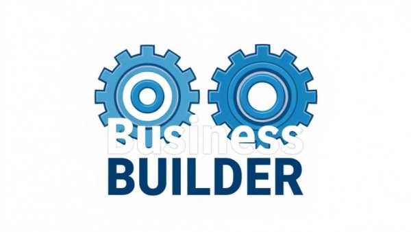 Business Builder illustration with gears for cost systems.
