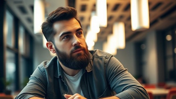 Thoughtful man discussing business ownership challenges.