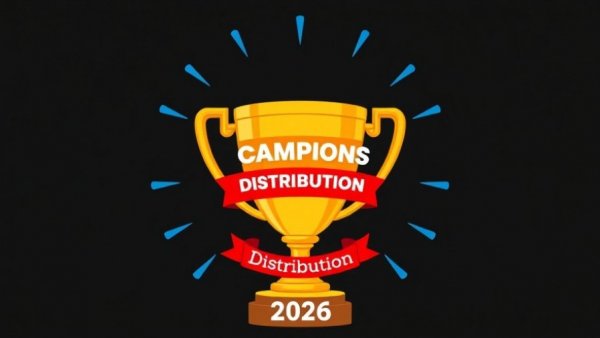 Champions of Distribution 2026 award logo featuring a golden trophy.