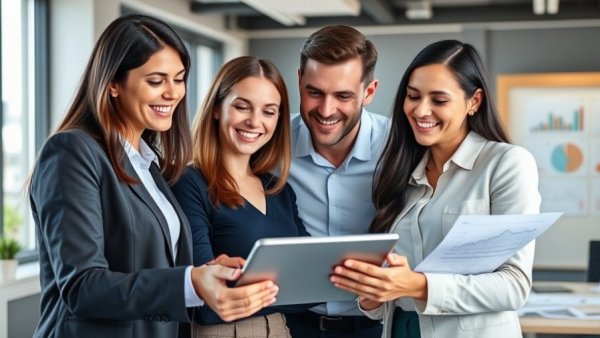 Young professionals discussing Small Business Blogging Strategies that boost sales.