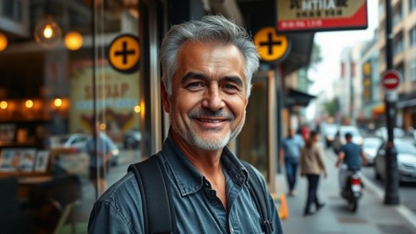 Small business owner promoting reputation marketing