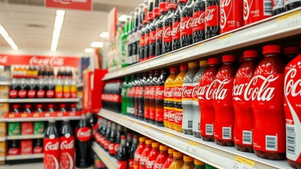 Variety of Coca-Cola products on store shelves; related to Coca-Cola Beverages sex discrimination lawsuit.
