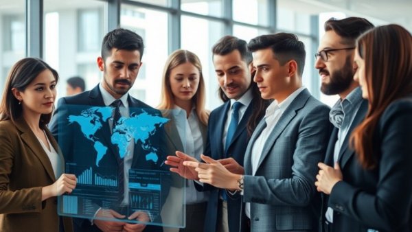 Team discussing Digital Visibility Stack in modern office setting.