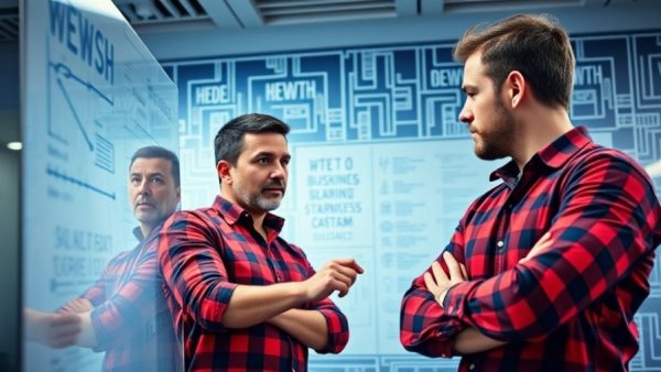 Strategizing on building a $12,000,000 business in futuristic office.