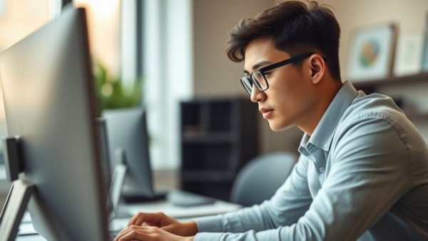 Young professional analyzing data in modern office - Is Your Website Selling Something