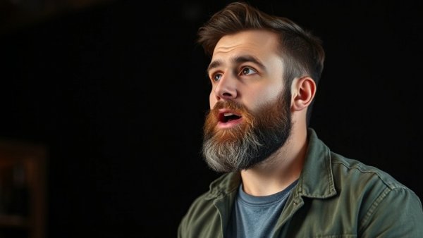 Man speaking passionately in a dark room representing 'Going All In on Innovation'.