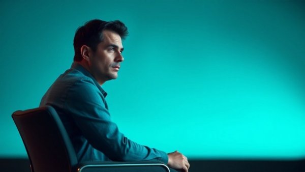 Leadership Dynamics in Modern Business: Introspective individual contemplating.