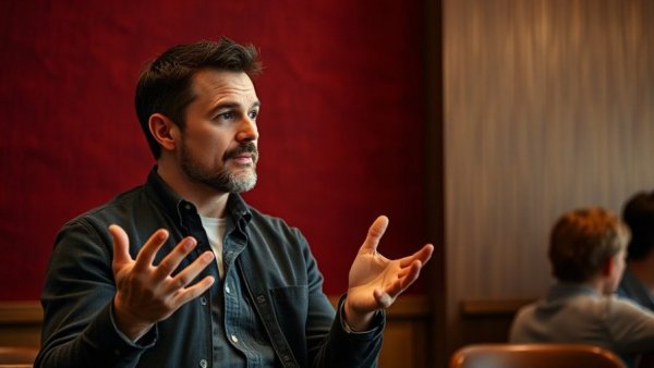 Confronting mortality and taking action, man discussing life.