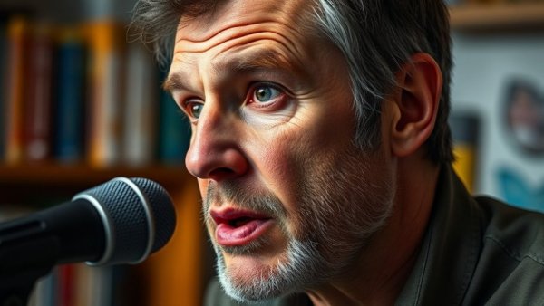 Podcast host discussing the importance of waiting for the punchline.