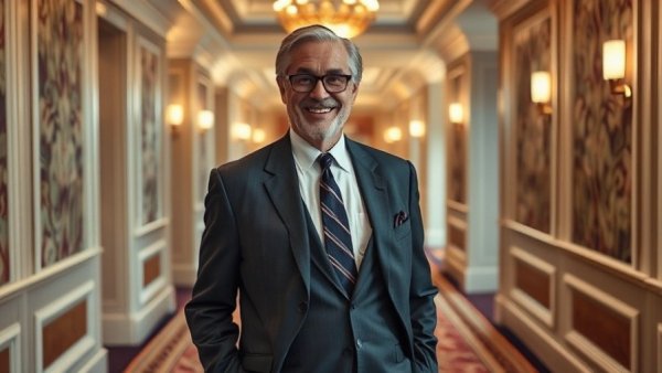Confident older man in a suit showcasing leadership and resilience in the restaurant industry