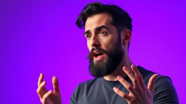 Bearded man gesturing passionately, discussing ideas, Stop Trying to Make Everyone Understand You.