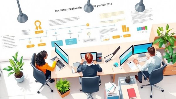Illustration of accounts receivable system in a professional office.