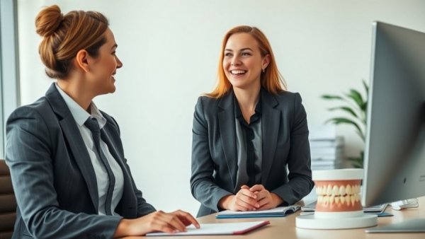 Professional woman discussing E-E-A-T in SEO strategy.