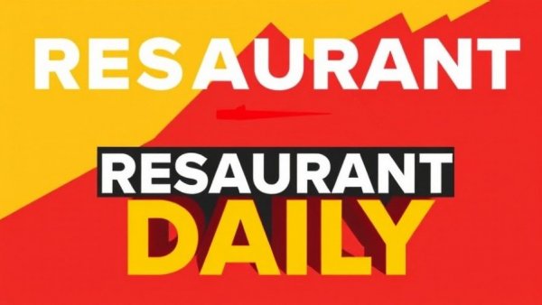 Podcast cover with vibrant colors and restaurant theme.