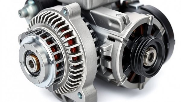 Alternators and starters in auto repair, detailed view