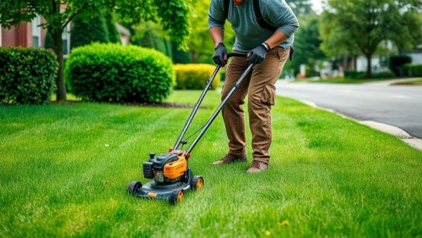 Professional landscaper trimming lawn to attract premium clients