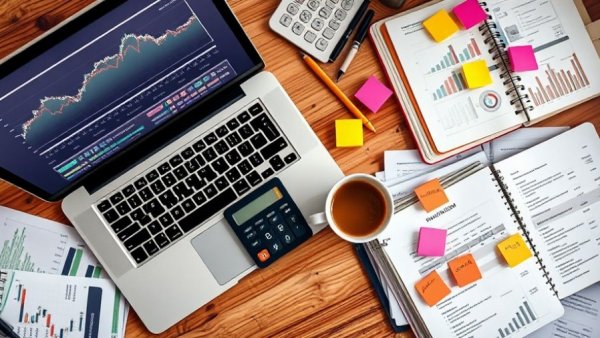 Workspace essentials showing key components of business finances.