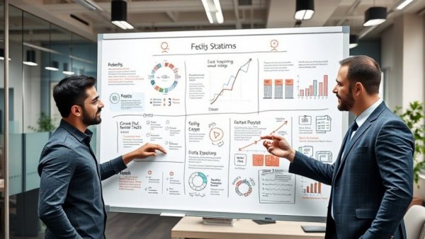 Perfect business advantages illustrated on a whiteboard with strategies.