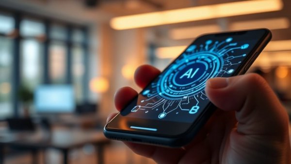 AI exposure reshaping jobs in creative fields: abstract tech graphics on phone.