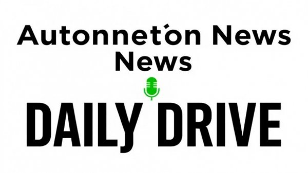 Podcast cover with 'Automotive News Daily Drive' logo.