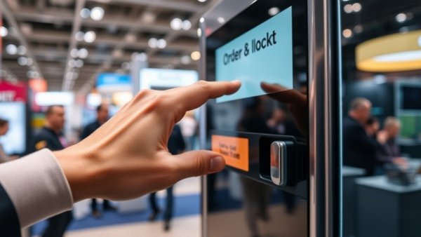 Apex Order Pickup Solutions smart locker interaction close-up.