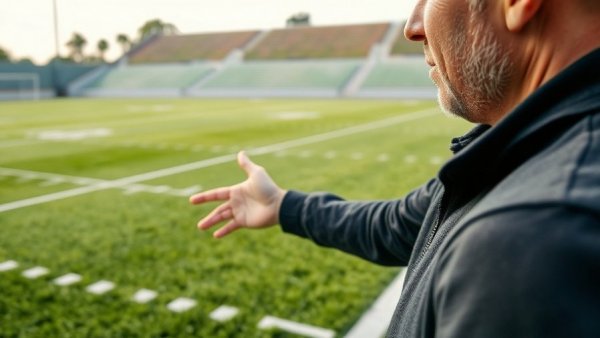Man discussing biggest mistake in sod installation on football field.