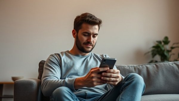 Casual man checking phone indoors, What Matters to Make Money.