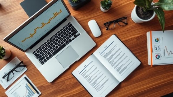 An organized desk illustrating essential principles of small business accounting.