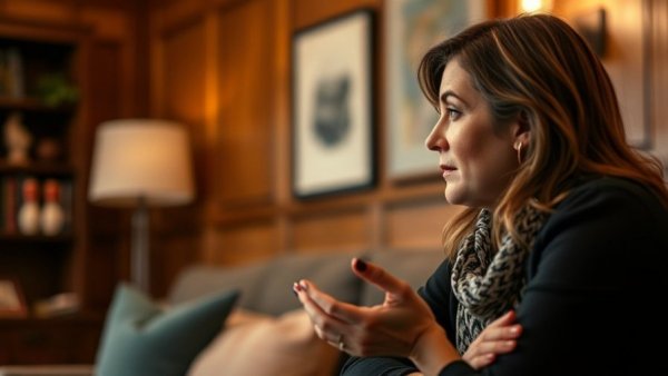 Insights on Customer Choice Strategies in Marketing with focused woman engaging in discussion.
