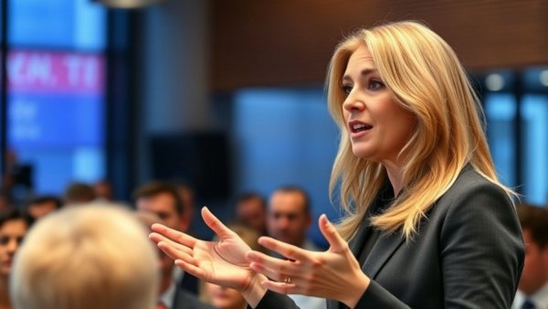 Blonde speaker on mentorship building an 8-figure salon brand.