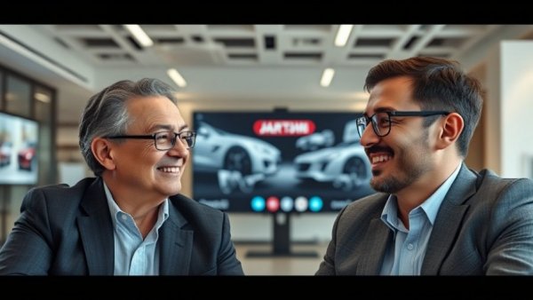 Professional video call discussing AI-powered VIN-specific videos.