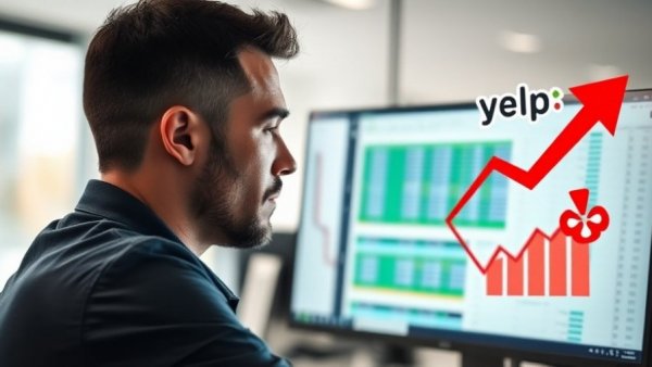 Yelp Reviews for Contractors: Man analyzing data for leads.