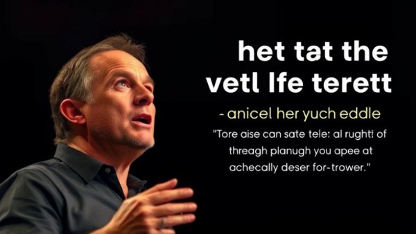 Motivational speaker promises to change your life forever.