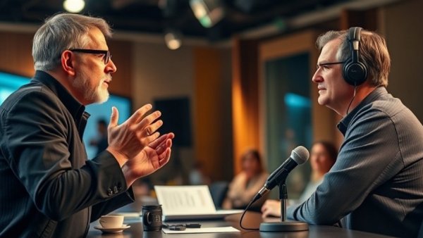 HVAC sales tactics discussion with engaging speaker in studio.