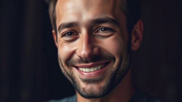Close-up of a smiling man with a relaxed expression.