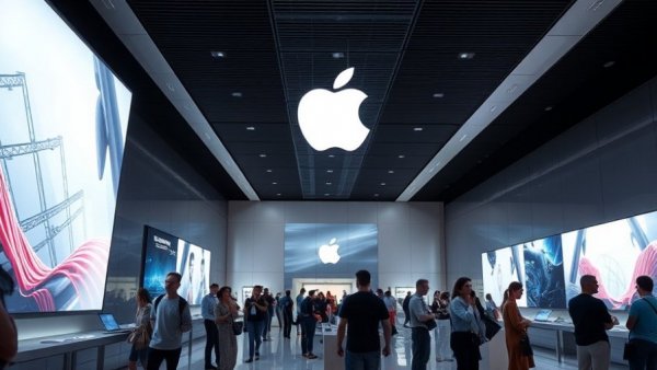 Apple store interior with customers amid price hikes due to rising chip costs.