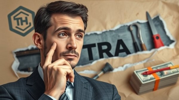 Business person transitioning from tech to trades concept image.