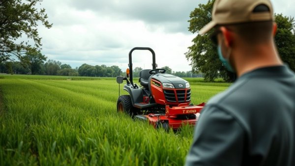 12-foot Toro mower cutting grass in a scenic field.