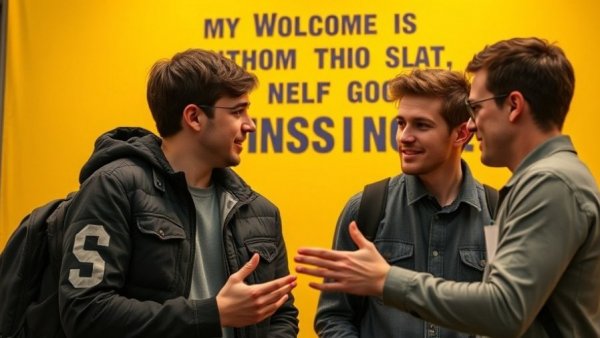 Navigating Your 20s: Two young men discussing goals with motivational text.