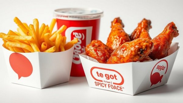ROI of Unboxing fast food meal with wings, fries, and soda.